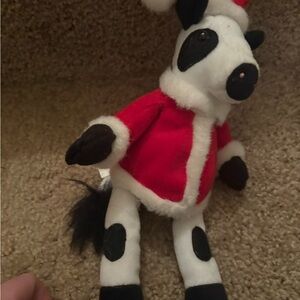 Vintage ChikFila Cow Plush Toy in Santa Outfit